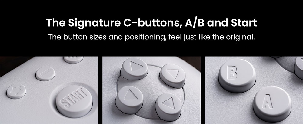 8BitDo 64 Bluetooth Game Controller for Analogue 3D, Switch 1/2, Windows, Android - White