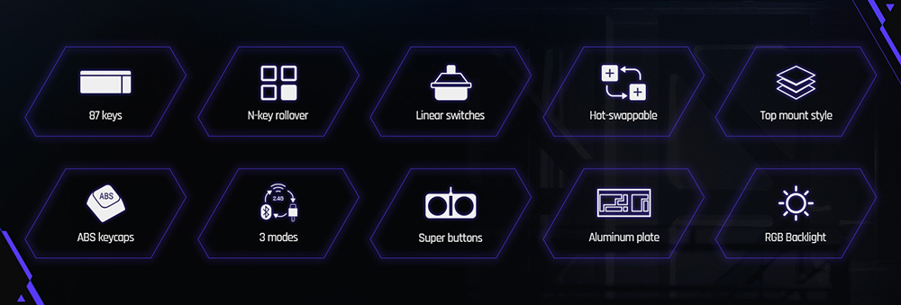 8BitDo Retro 87 Mechanical Keyboard - Mecha BREAK