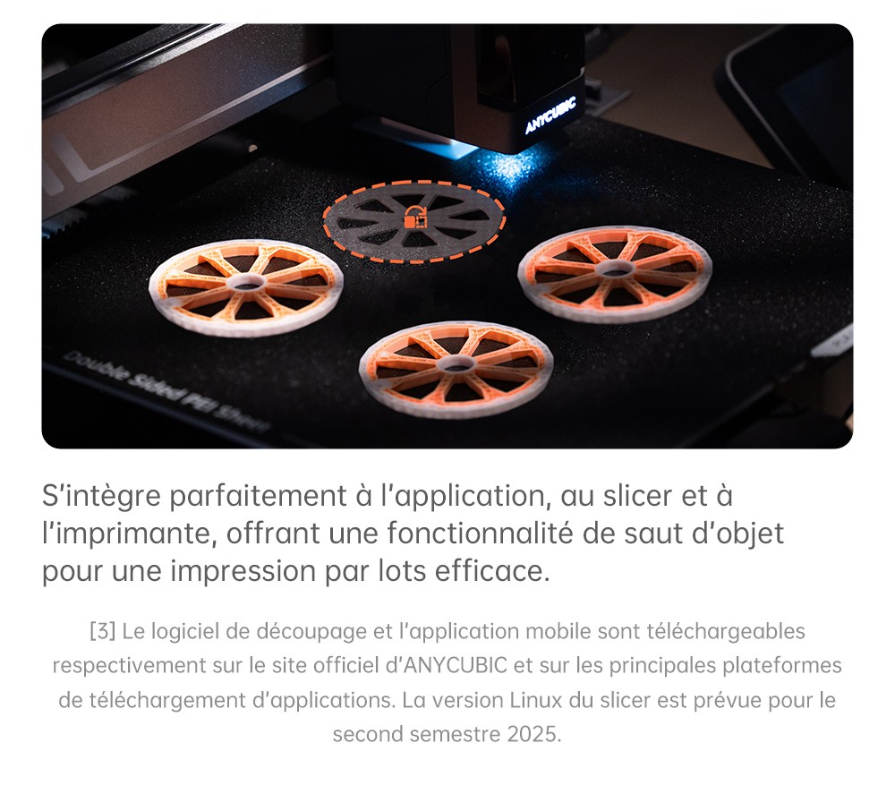 Imprimante 3D Anycubic Kobra 3 V2 Combo, ACE Pro Multicolore, cam&eacute;ra 720p, vitesse 600 mm/s, nivellement automatique, s&eacute;chage du filament, 255 x 255 x 260 mm