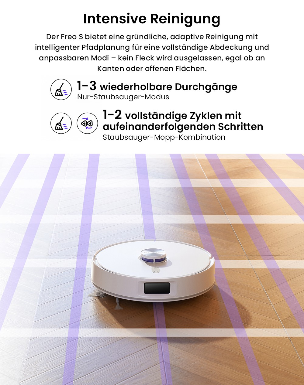 Narwal Narwal Freo S Roboterstaubsauger und -mopp, automatische Staubsammlung, 8000 Pa Saugleistung, intelligente Navigation und Sprachsteuerung