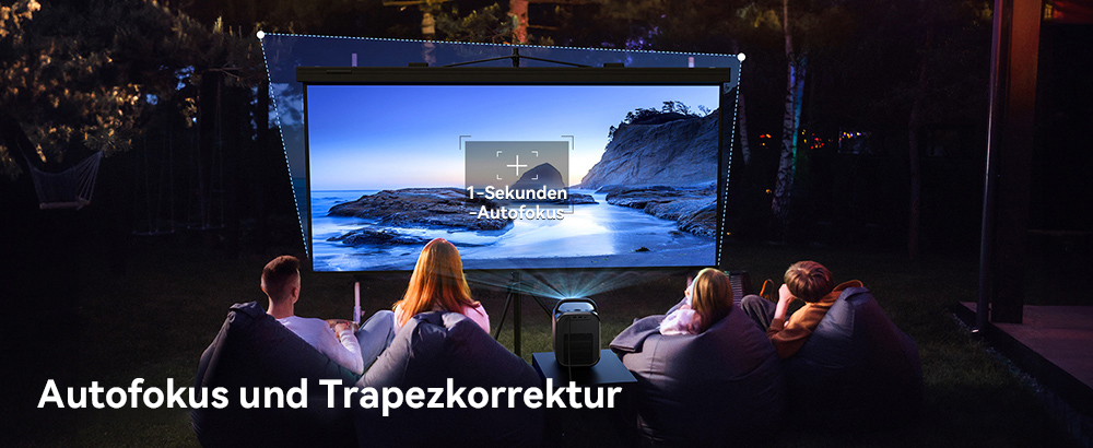 [Netflix- und Google TV-zertifiziert] ETOE Seal Pro Beamer, 1000 ANSI, Google TV, Dolby Audio-zertifiziert, natives 1080P, automatische Trapezkorrektur, 2x10 W Lautsprecher, integrierter Chromecast, Google Assistant, HDMI 2.1, Bluetooth-Fernbedienung
