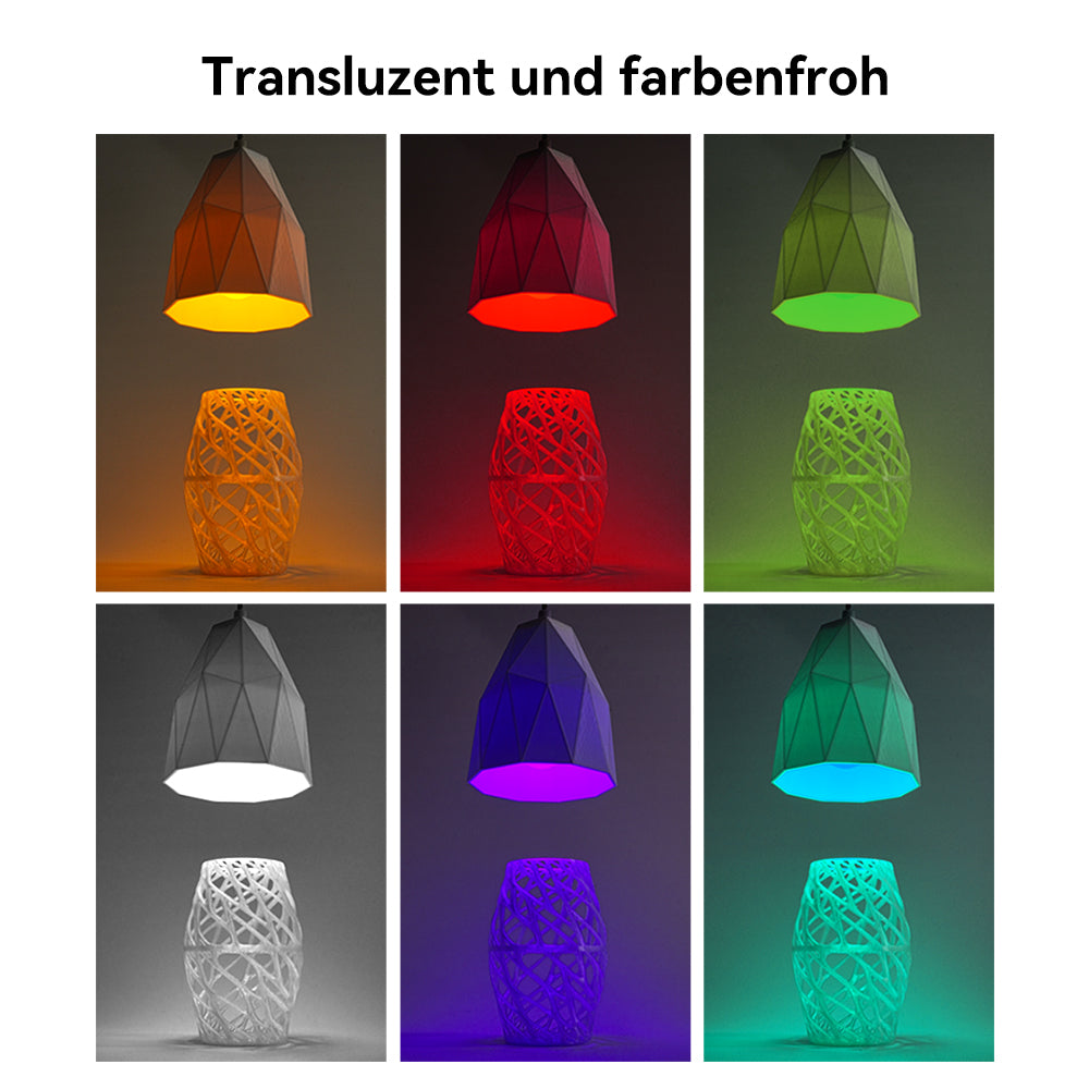 5 St&uuml;ck Creality Hyper-PETG Filament  &ndash; 1kg Wei&szlig; + 1kg Schwarz + 1kg Gr&uuml;n + 1kg Transparent + 1kg Grau
Produkt&uuml;bersicht: