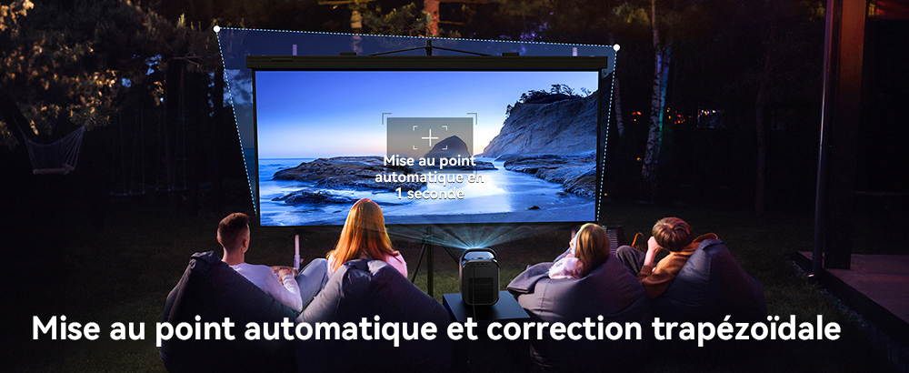 [Certifié Netflix et Google TV] Projecteur LCD ETOE Seal Pro 1000 ANSI, 1080P natif, certifié Dolby Audio, mise au point automatique. Correction automatique du trapèze, 2 haut-parleurs de 10 W, Chromecast intégré, Google Assistant