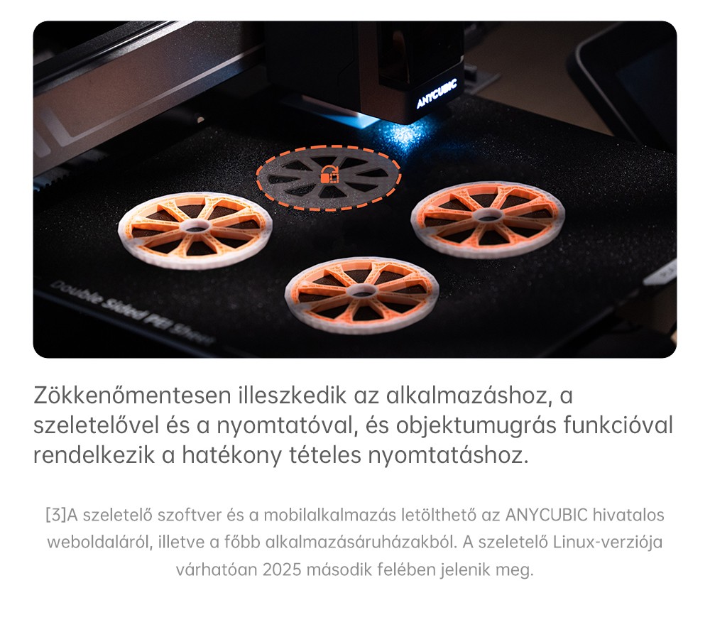 Anycubic Kobra 3 V2 kombin&aacute;lt 3D nyomtat&oacute;, ACE Pro t&ouml;bbsz&iacute;nű, 720P kamera, 600 mm/s sebess&eacute;g, automatikus szintez&eacute;s, filament sz&aacute;r&iacute;t&aacute;s, 255 * 255 * 260 mm