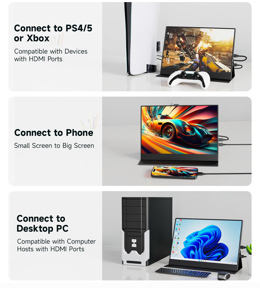 AOSIMAN 134UCT 13.4 inch Touchscreen Portable Monitor, 4K UHD 3840*2400 Display, Dual Speakers, 178&deg; Full Viewing, Low Blue Light