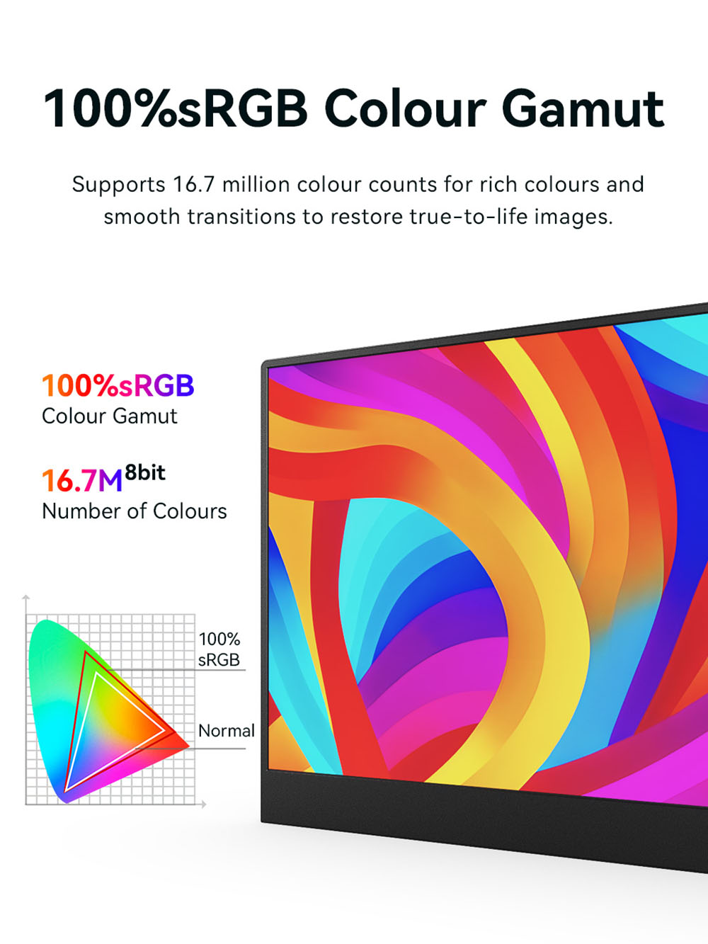 AOSIMAN 134UCT 13.4 inch Touchscreen Portable Monitor, 4K UHD 3840*2400 Display, Dual Speakers, 178&deg; Full Viewing, Low Blue Light