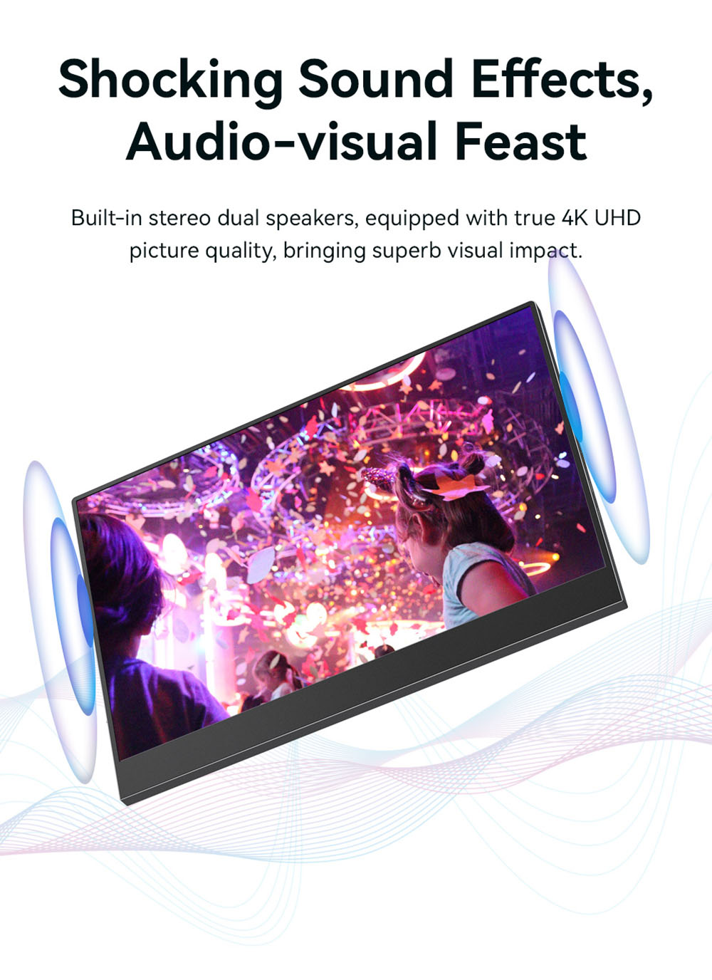 AOSIMAN 134UCT 13.4 inch Touchscreen Portable Monitor, 4K UHD 3840*2400 Display, Dual Speakers, 178&deg; Full Viewing, Low Blue Light