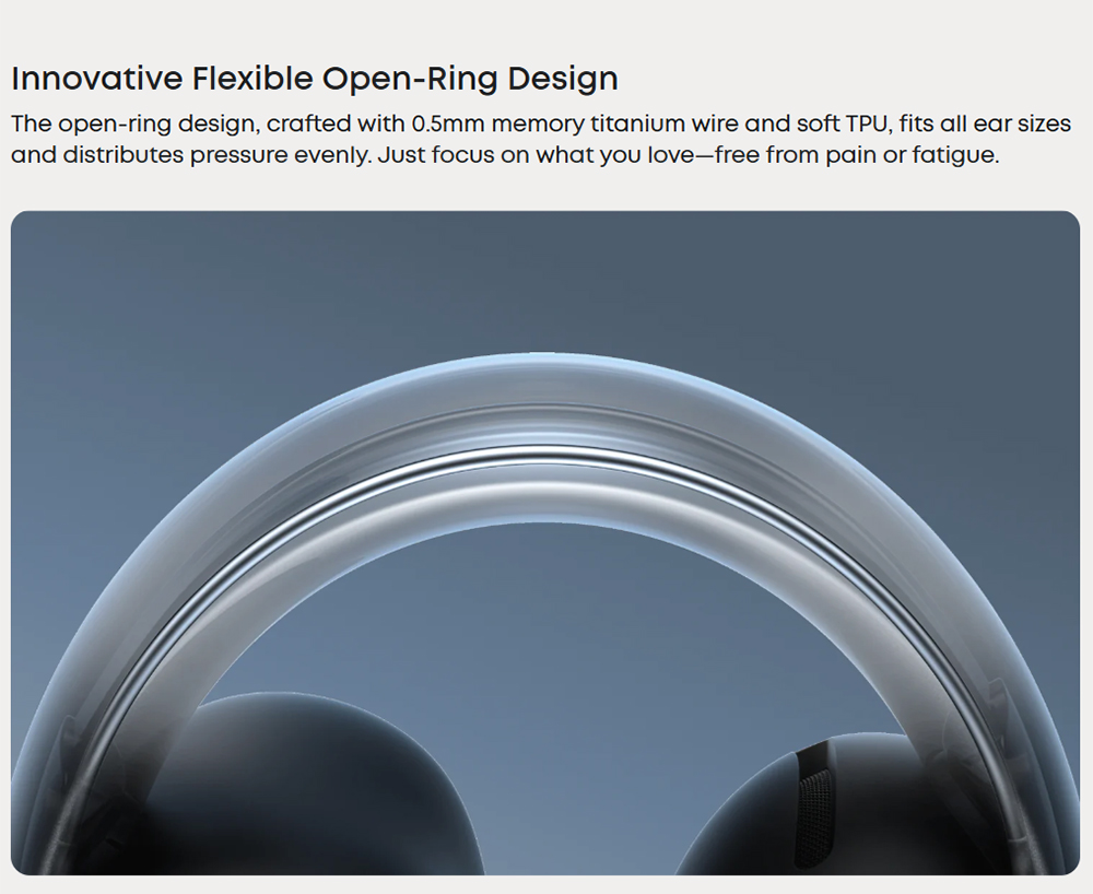 Anker Soundcore AeroClip Open-Ear Clip-On Earbuds, Snug and Secure, IPX4 Water-Resistant, Dynamic Voice Capture, Long-Lasting
Listening - Black