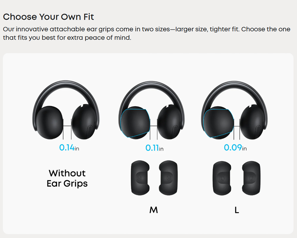 Anker Soundcore AeroClip Open-Ear Clip-On Earbuds, Snug and Secure, IPX4 Water-Resistant, Dynamic Voice Capture, Long-Lasting
Listening - Black