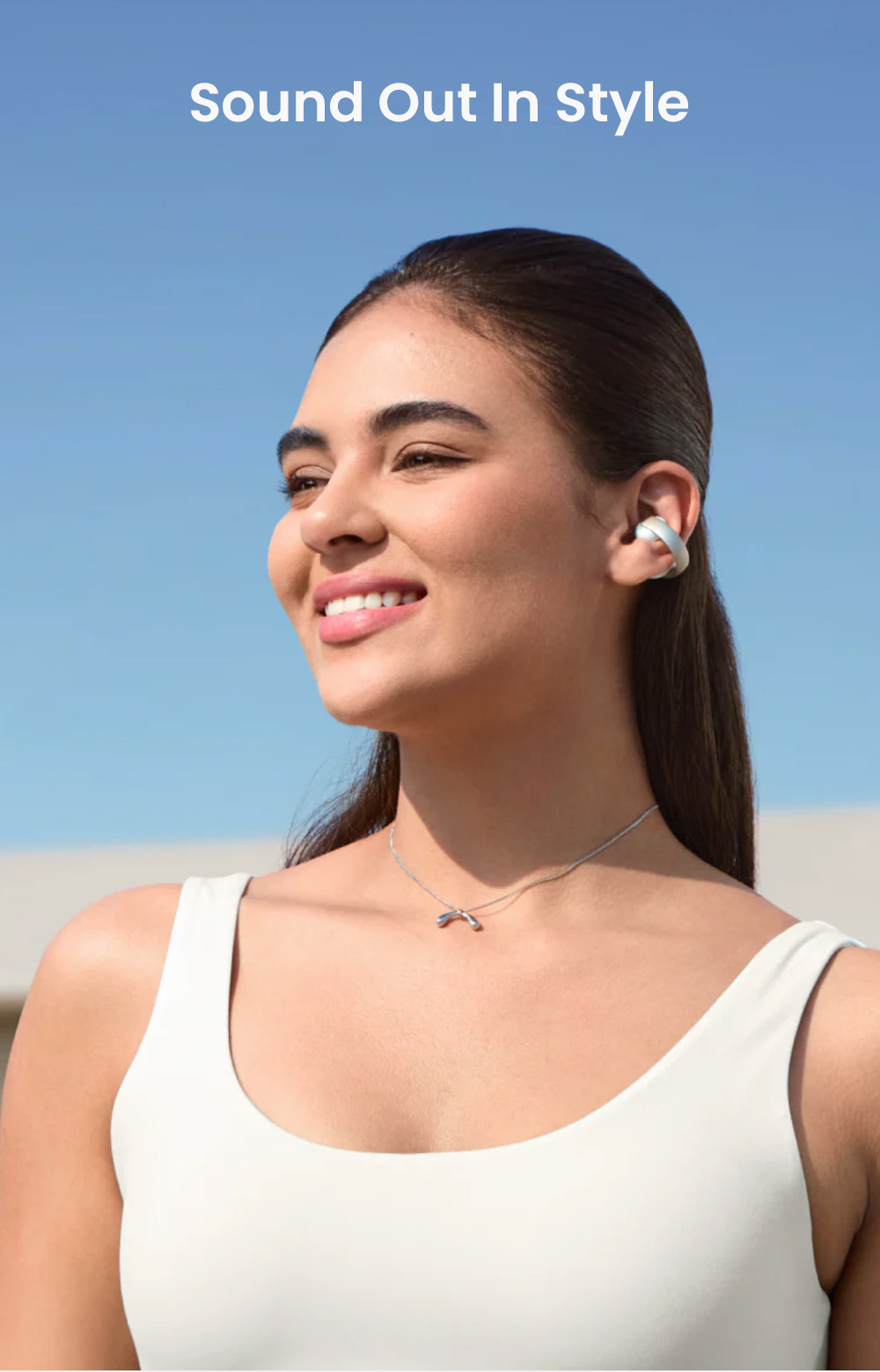 Anker Soundcore AeroClip Open-Ear Clip-On Earbuds, Snug and Secure, IPX4 Water-Resistant, Dynamic Voice Capture, Long-Lasting
Listening - White