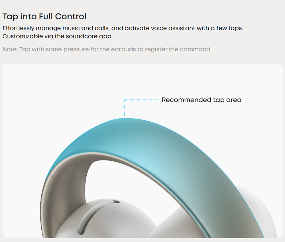 Anker Soundcore AeroClip Open-Ear Clip-On Earbuds, Snug and Secure, IPX4 Water-Resistant, Dynamic Voice Capture, Long-Lasting
Listening - White