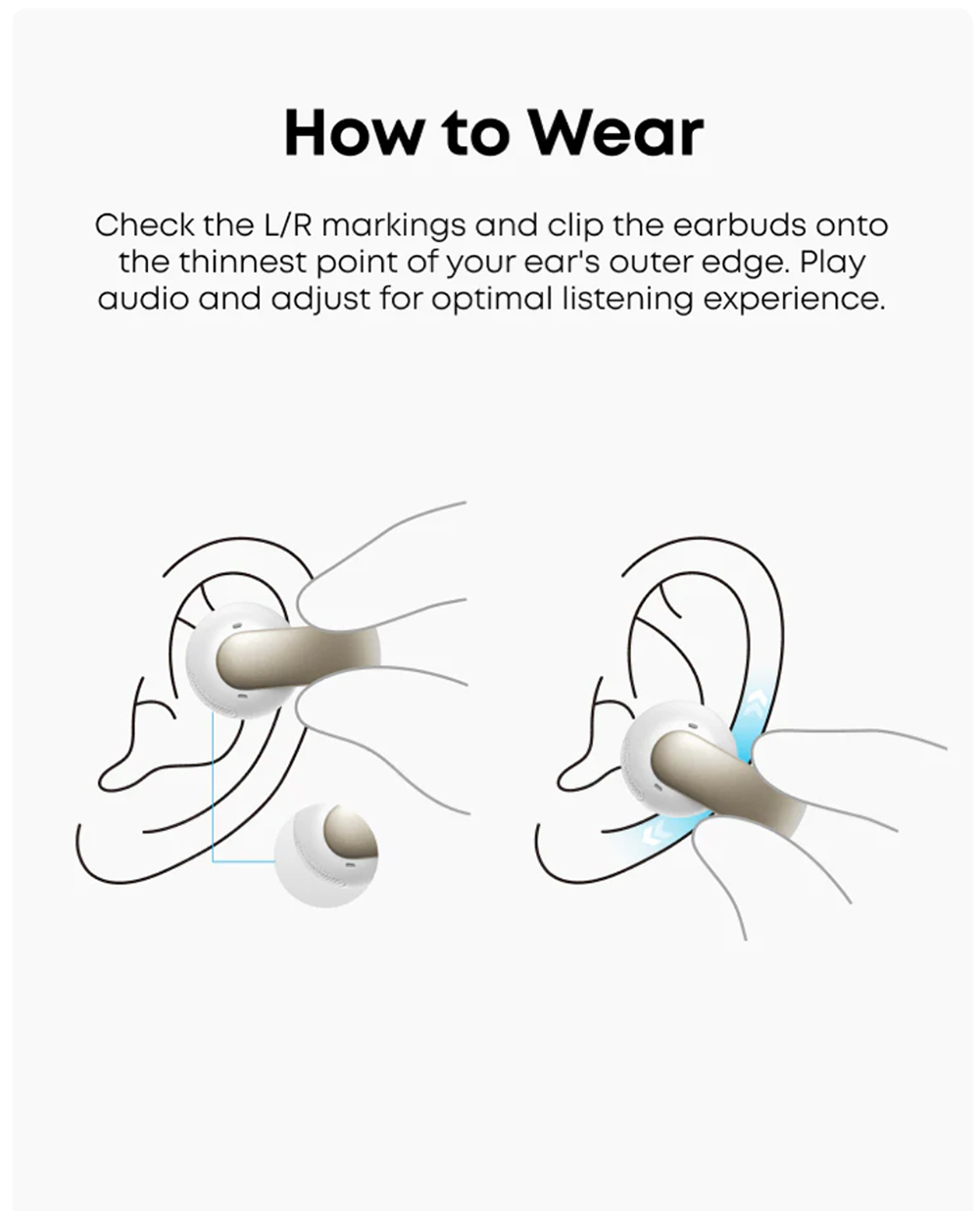 Anker Soundcore AeroClip Open-Ear Clip-On Earbuds, Snug and Secure, IPX4 Water-Resistant, Dynamic Voice Capture, Long-Lasting
Listening - White