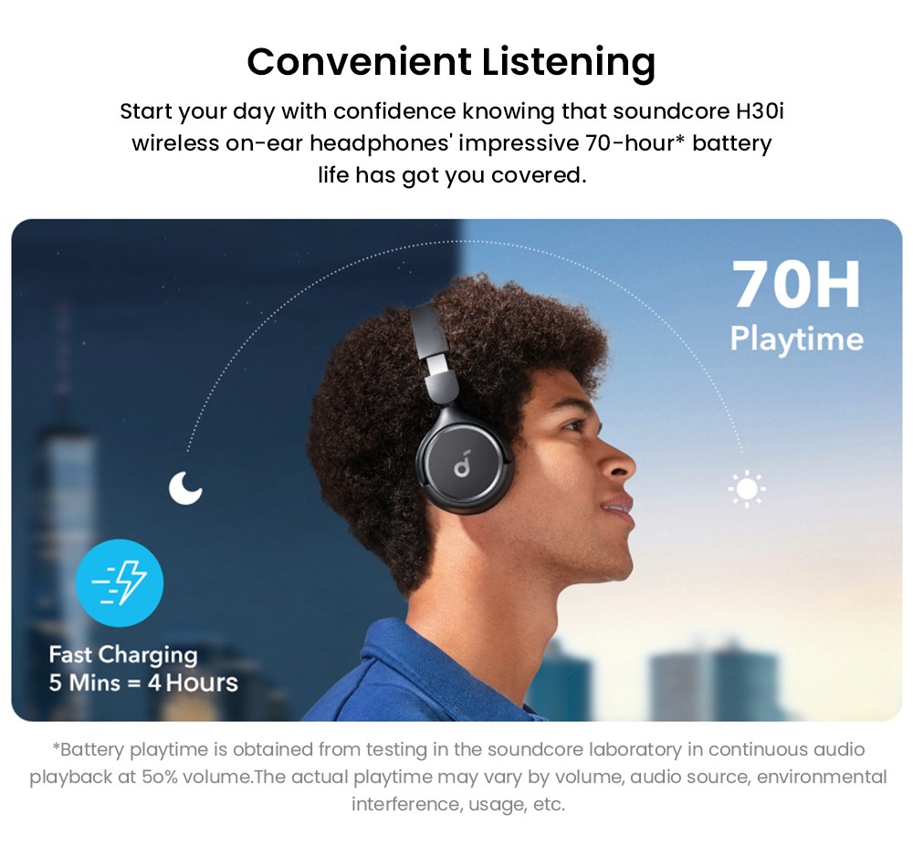 Anker Soundcore H30i Headphones, Bluetooth 5.3, Up to 70 Hours Playtime, Multipoint Connection - Rose Red