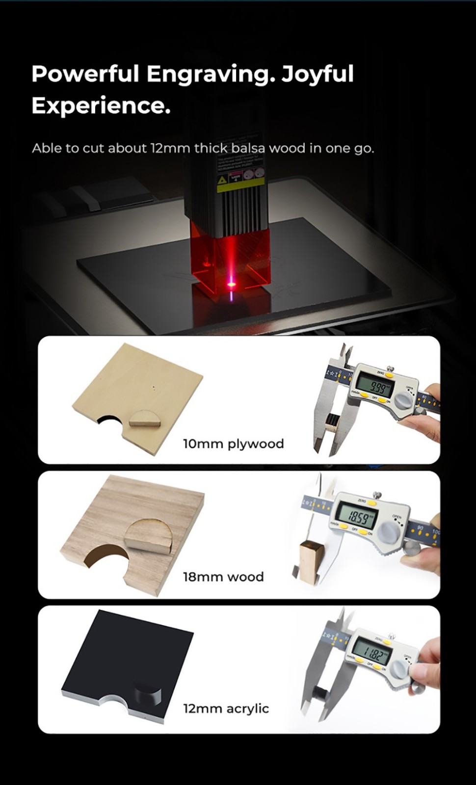 Refurbished Creality 24V 10W Laser Module Control Box Kit, 0.06mm High Precision, for Ender 3 S1/Ender 3 S1 Pro/Ender 3 S1 Plus