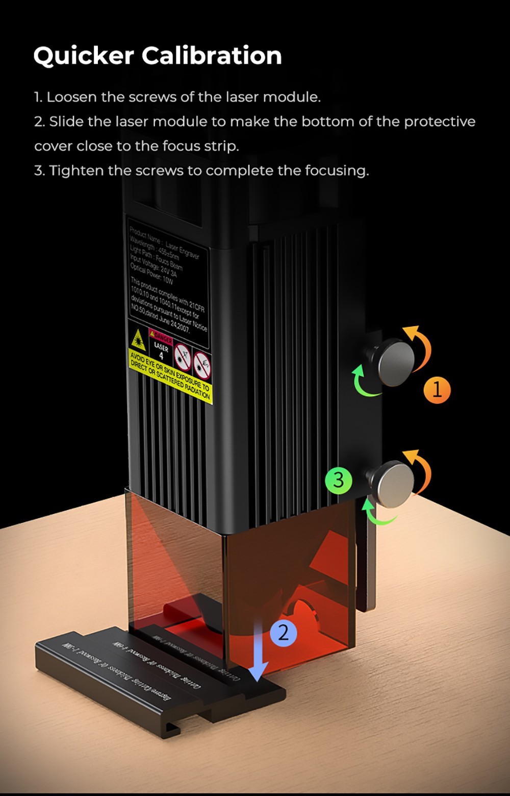 Refurbished Creality 24V 10W Laser Module Control Box Kit, 0.06mm High Precision, for Ender 3 S1/Ender 3 S1 Pro/Ender 3 S1 Plus