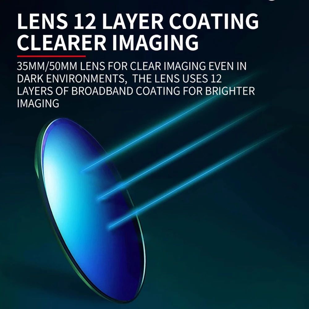 Digital Night Vision Monocular, 940nm Infrared Laser, 1080P Video Recording, 4X Digital Zooming, Up to 8 Hours Battery Life - 35mm Caliber