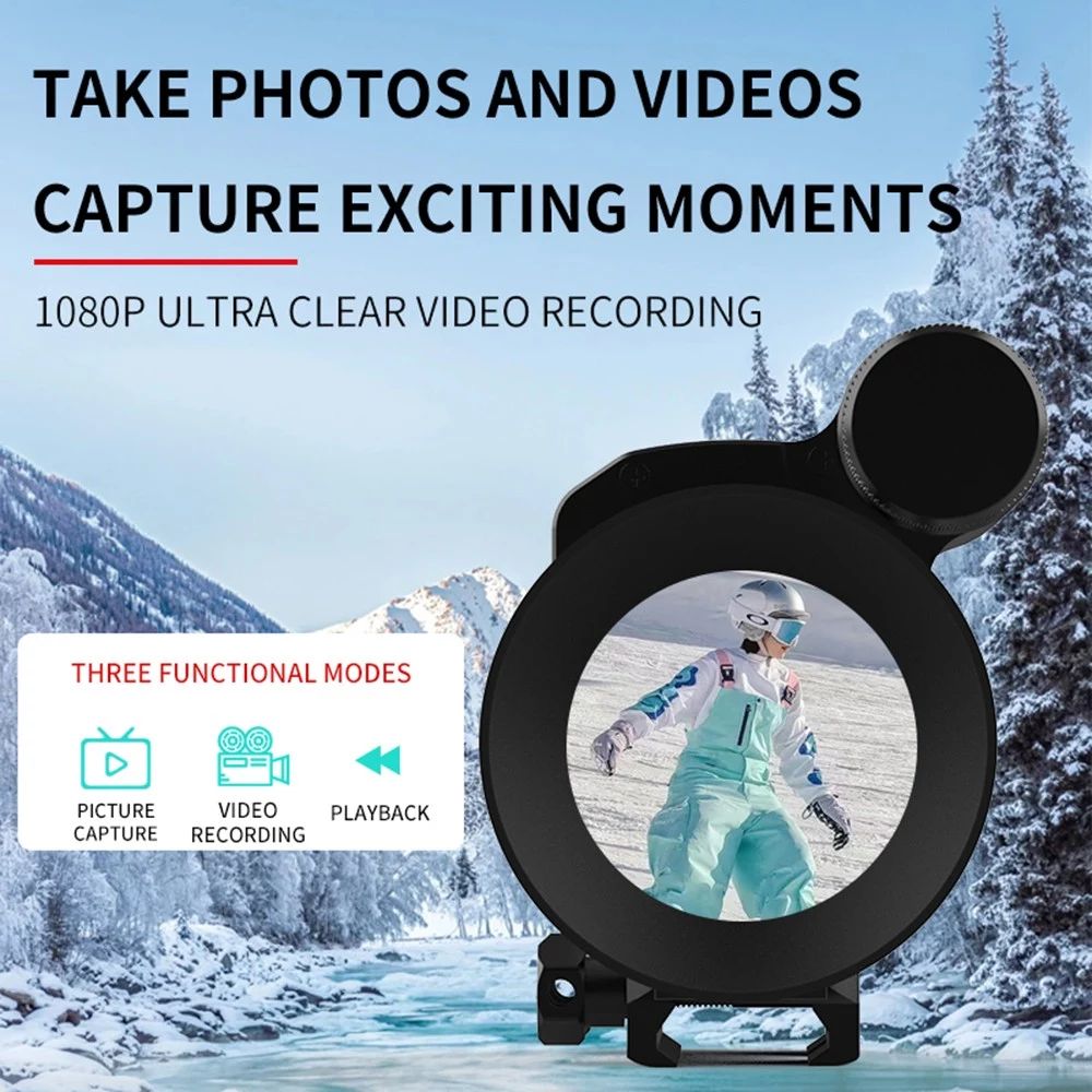 Digital Night Vision Monocular, 940nm Infrared Laser, 1080P Video Recording, 4X Digital Zooming, Up to 8 Hours Battery Life - 35mm Caliber