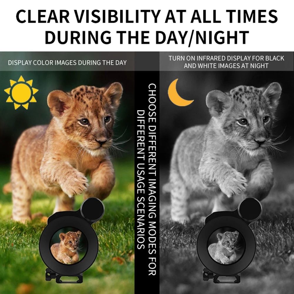 Digital Night Vision Monocular, 940nm Infrared Laser, 1080P Video Recording, 4X Digital Zooming, Up to 8 Hours Battery Life - 50mm Caliber