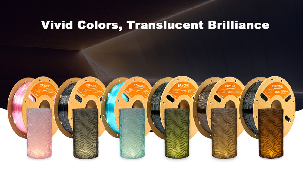 ERYONE nagy sebess&eacute;gű, &aacute;ttetsző PETG filament, 1kg - s&ouml;t&eacute;tz&ouml;ld