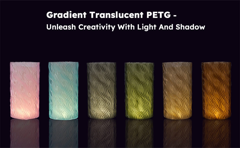 ERYONE Hochgeschwindigkeits-Transluzentes PETG-Filament, 1 kg &ndash; Rauchig