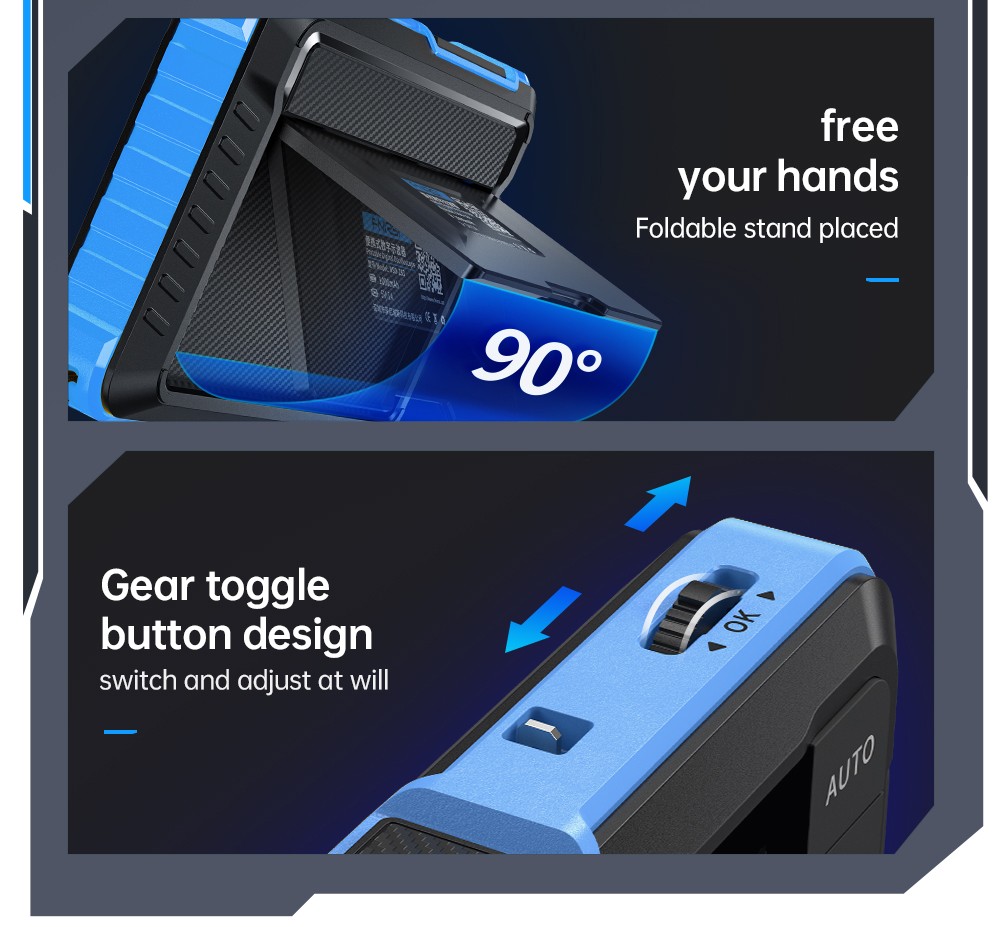 FNIRSI DSO152 Mini Handheld Digital Oscilloscope, 2.5MSa/s Sampling Rate, 200KHz Bandwidth - Blue