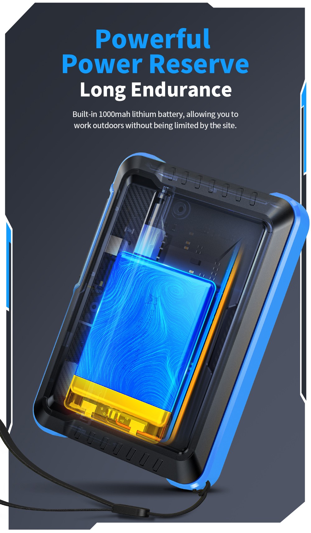 FNIRSI DSO152 Mini Handheld Digital Oscilloscope, 2.5MSa/s Sampling Rate, 200KHz Bandwidth - Blue