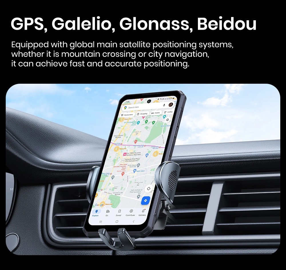FOSSiBOT F114 Rugged Smartphone, 6.67-palcový, 4GB +128GB, Android 15, 50MP fotoaparát, 5000mAh batéria, IP68/IP69K, NFC/Face ID/GPS, čierny