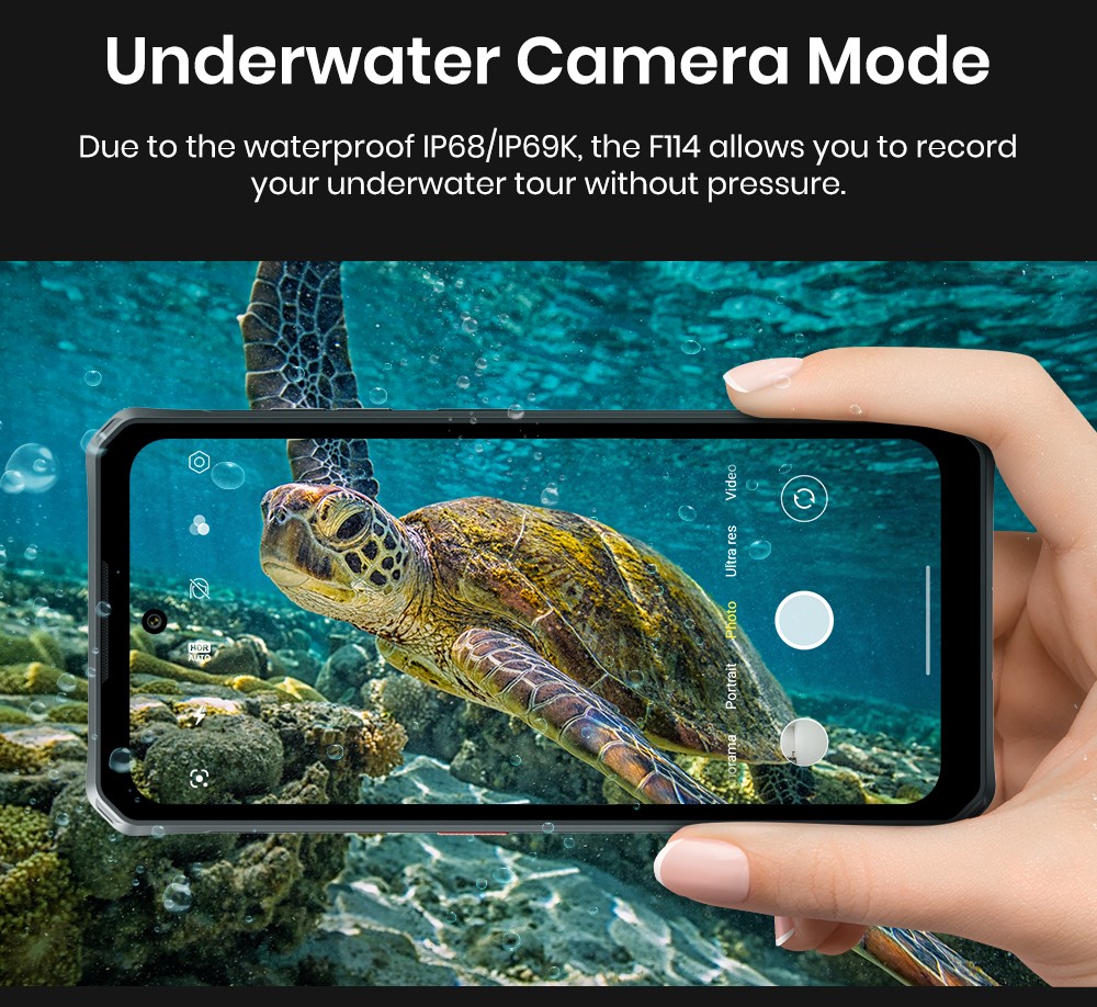 FOSSiBOT F114 Rugged Smartphone, 6.67-palcový, 4GB +128GB, Android 15, 50MP fotoaparát, 5000mAh batéria, IP68/IP69K, NFC/Face ID/GPS, čierny