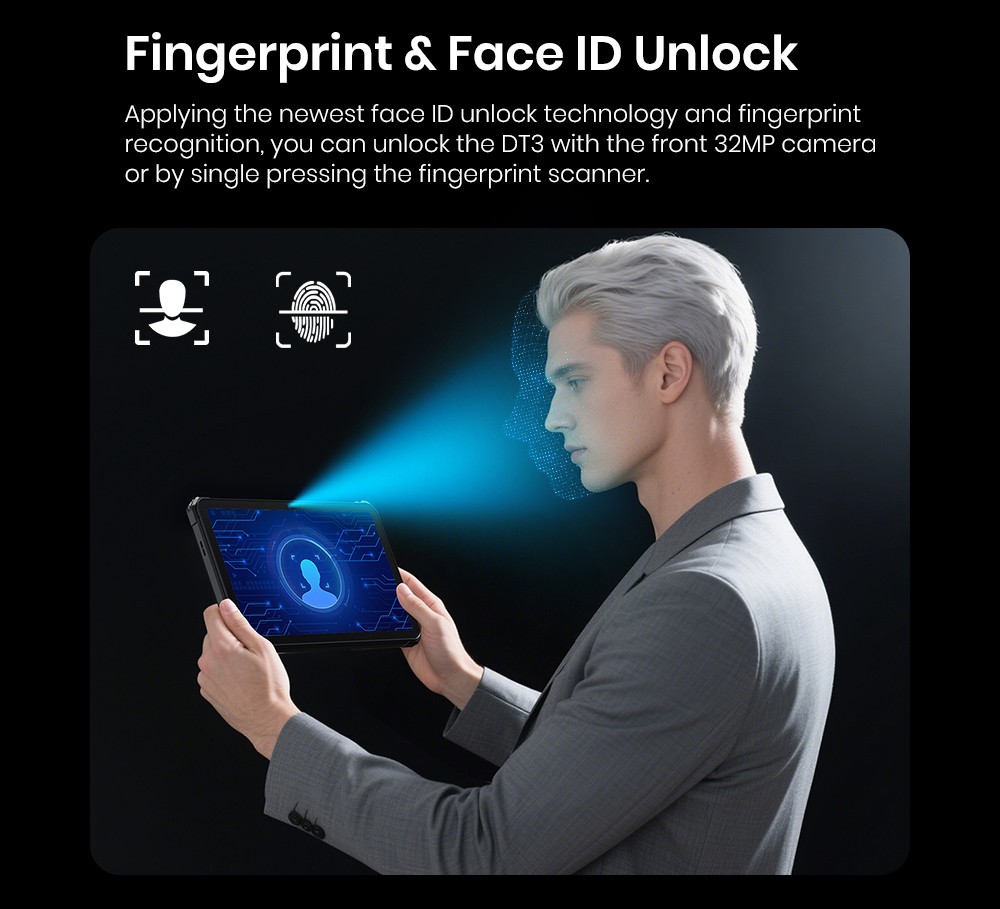 FOSSiBOT DT3 5G Rugged Tablet, Android 15, 10.4