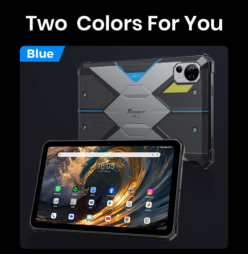 FOSSiBOT DT3 5G Rugged Tablet, Android 15, 10.4