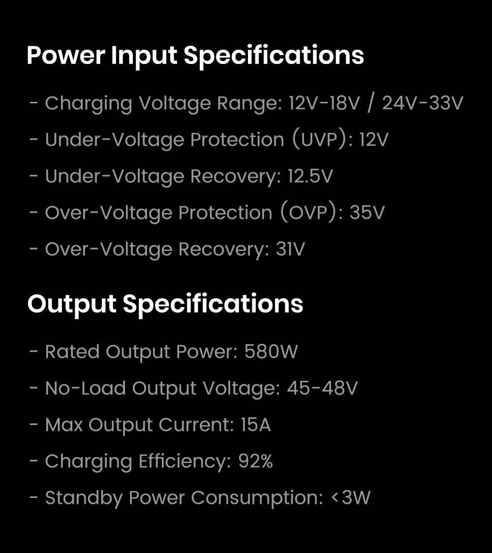 FOSSiBOT FAC580 580W Alternator Charger for FOSSiBOT Power Station, Gray