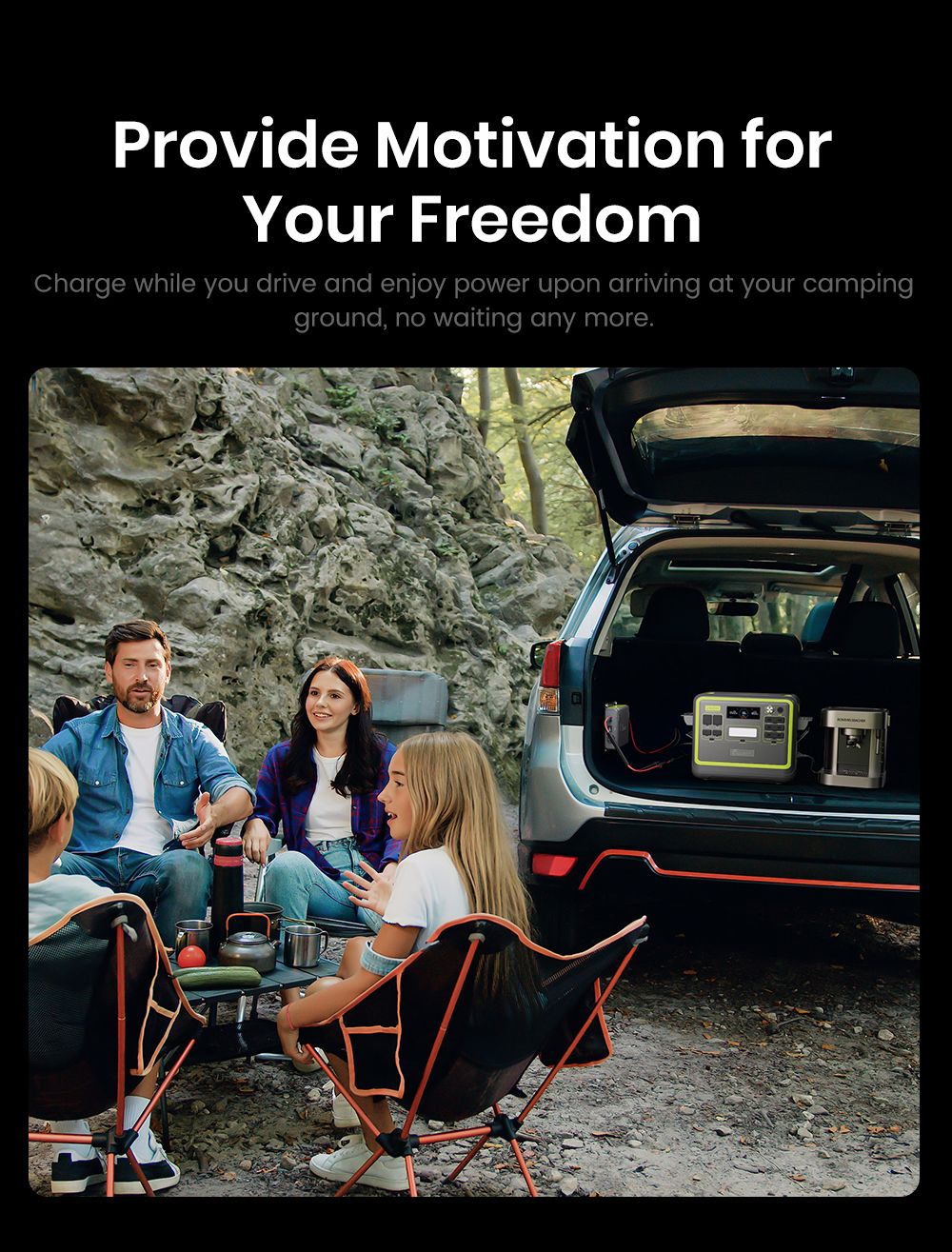 FOSSiBOT FAC580 580W Alternator Charger for FOSSiBOT Power Station, Gray