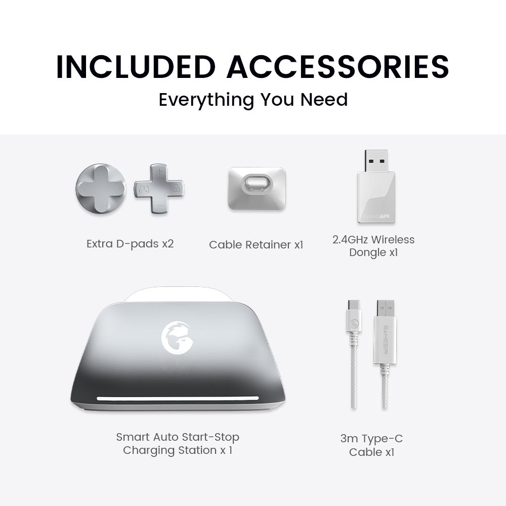 [Xbox Certified] GameSir G7 Pro Game Controller, Wired for Xbox Series X|S, Xbox One, Wireless for PC & Android, TMR Sticks, Hall Effect Analog Triggers, 1000Hz Polling Rate, 3.5mm Audio Jack - White