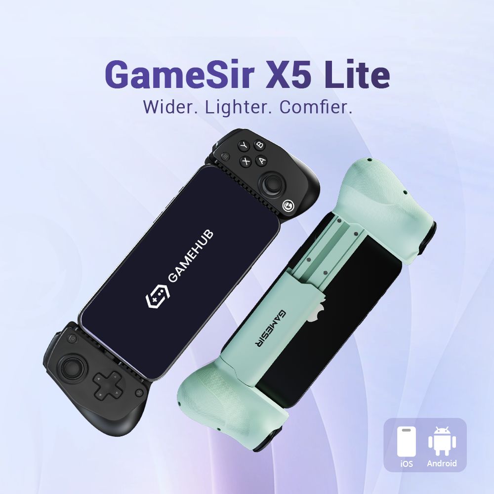 GameSir X5 Lite Type-C Wired Mobile Game Controller, Phone Controller with Hall Effect Sticks, Turbo Function, Pass-through Charging, Plug and Play - Wasabi