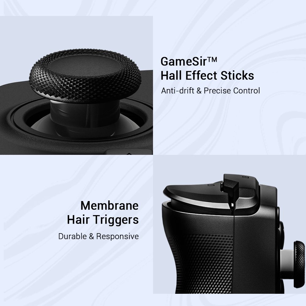 GameSir X5 Lite Type-C Wired Mobile Game Controller, Phone Controller with Hall Effect Sticks, Turbo Function, Pass-through Charging, Plug and Play - Wasabi