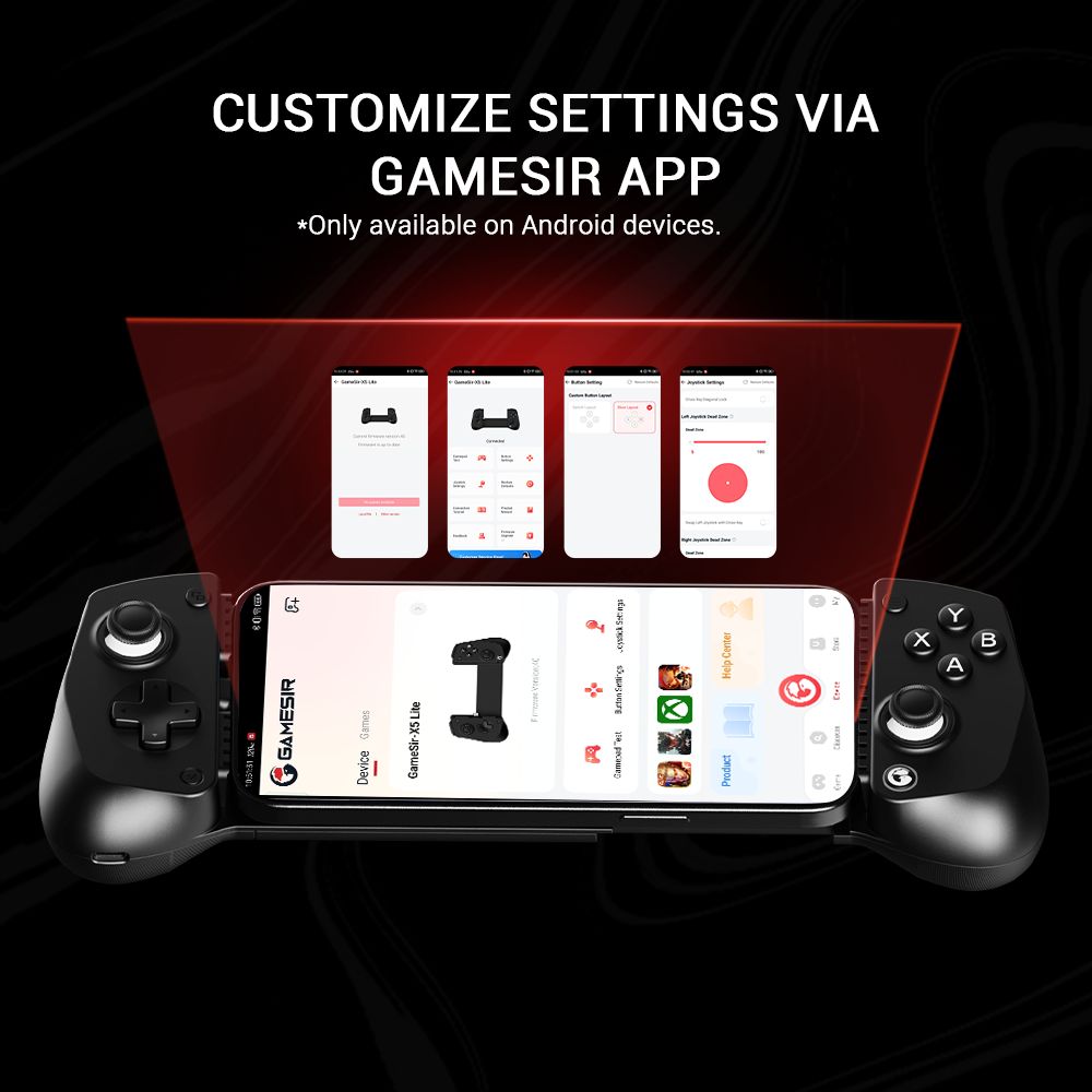 GameSir X5 Lite Type-C Wired Mobile Game Controller, Phone Controller with Hall Effect Sticks, Turbo Function, Pass-through Charging, Plug and Play - Wasabi