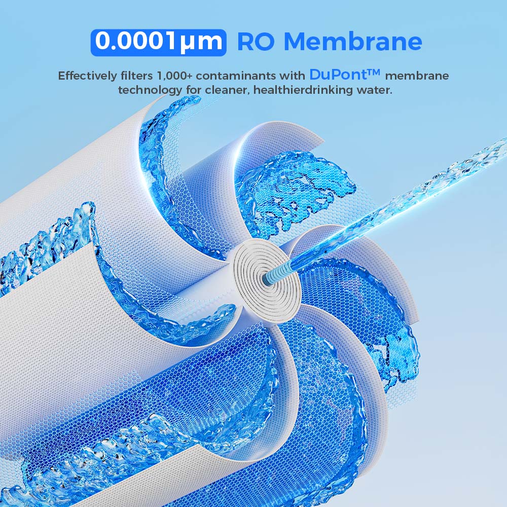 Hydrofast UB200T 800G Undersink Reverse Osmosis Water Purifier Ambient + Mechanical faucet + TDS (Tester) - US Plug