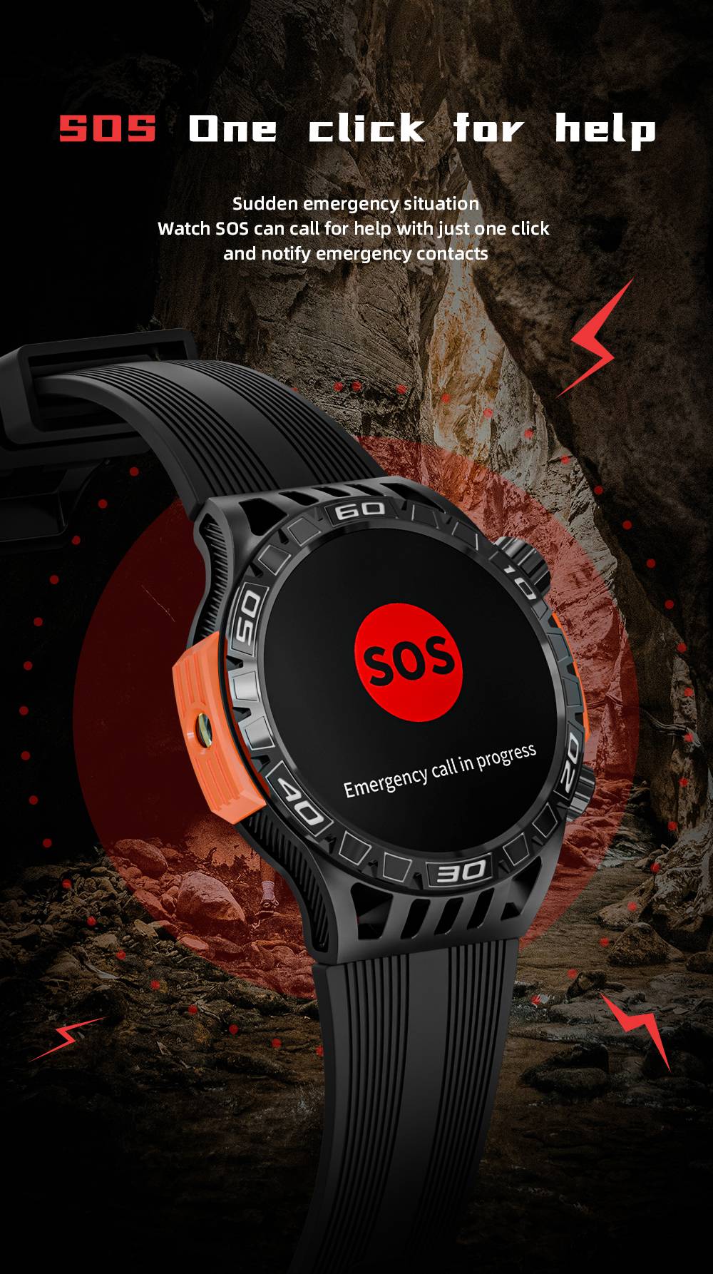 LOKMAT ZEUS 6 PRO Smartwatch, Dual Flashlight, Bluetooth Calling, 5ATM Waterproof, AI Voice Assistant, Health  Monitoring - Blue