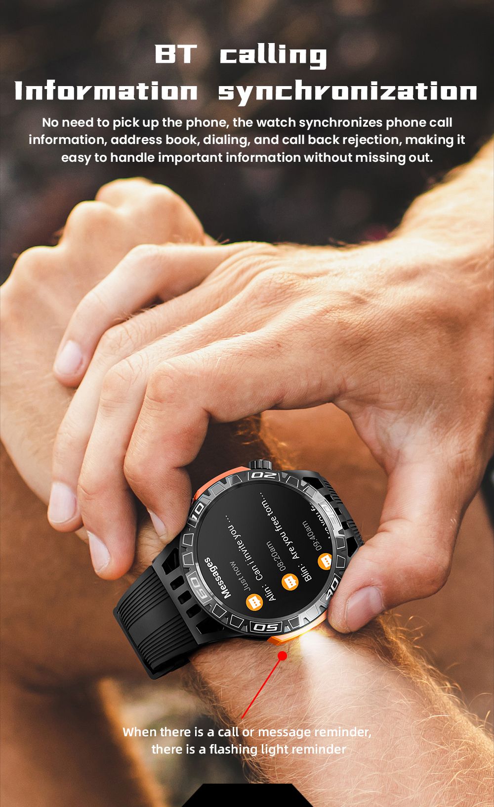 LOKMAT ZEUS 6 PRO Smartwatch, Dual Flashlight, Bluetooth Calling, 5ATM Waterproof, AI Voice Assistant, Health  Monitoring - Green