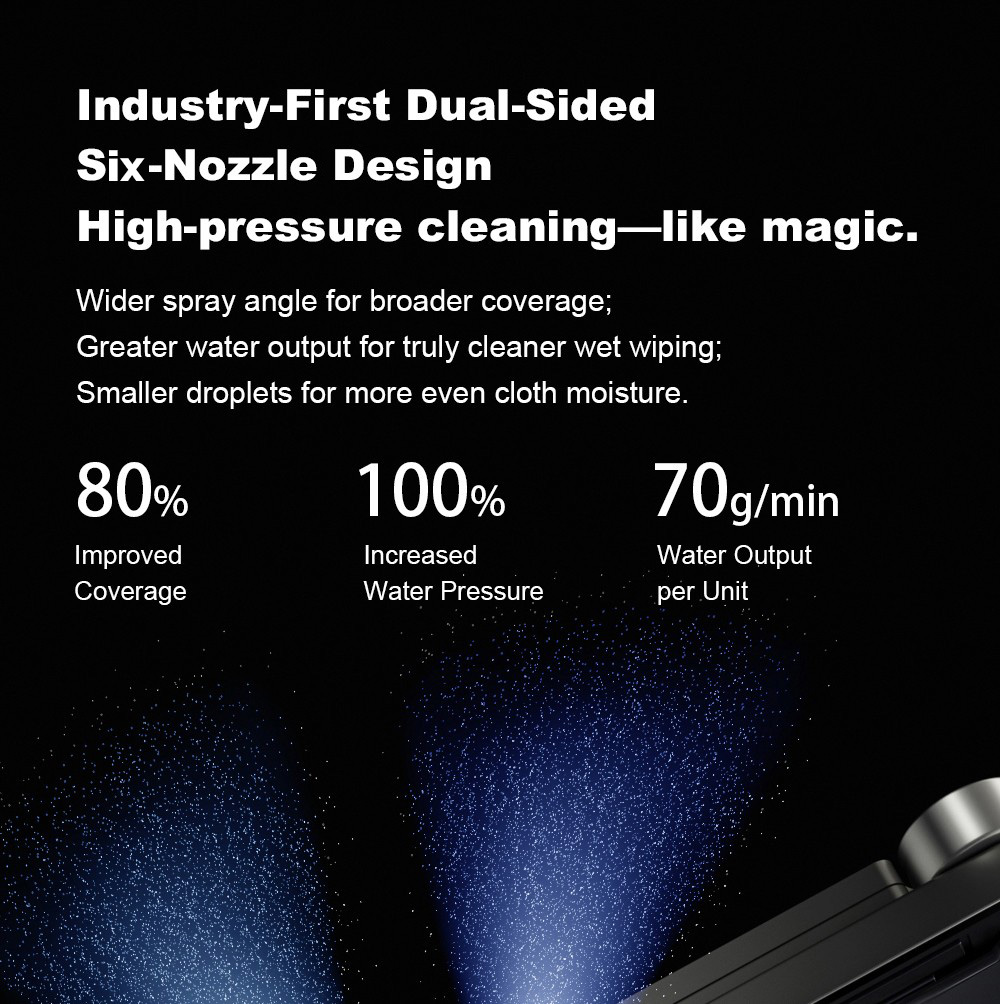 Liectroux S9 Window Cleaning Robot, Dual Roller Brushes, 6-way Water Spray, 9000Pa Suction, Remote and App Control