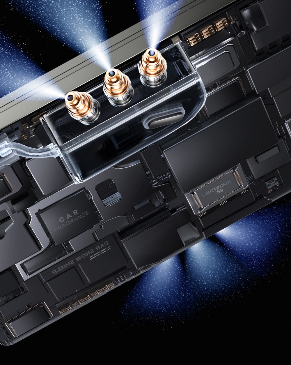 Liectroux S9 Window Cleaning Robot, Dual Roller Brushes, 6-way Water Spray, 9000Pa Suction, Remote and App Control