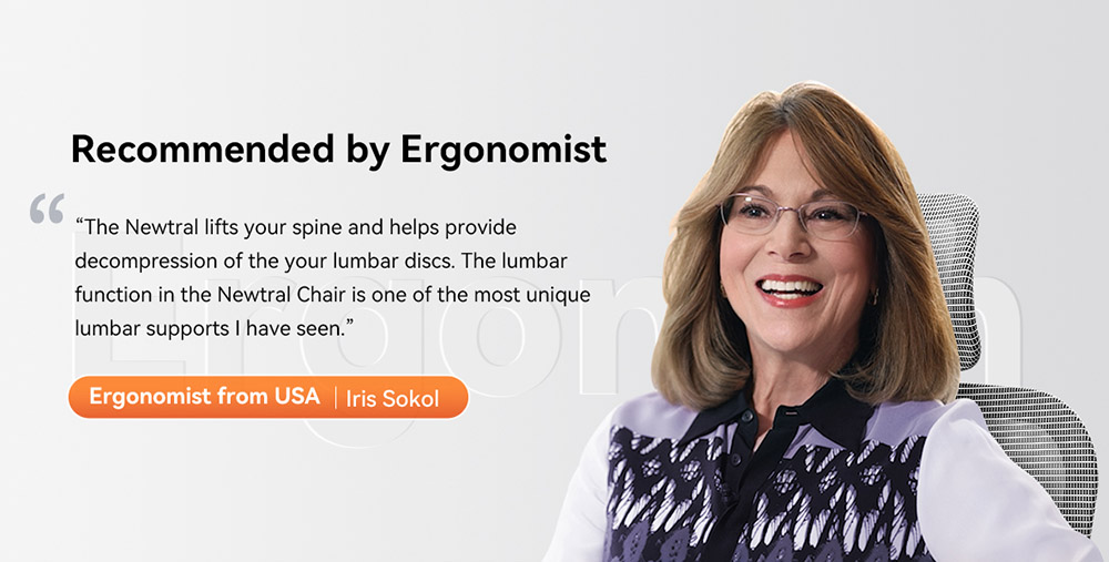 NEWTRAL NT002 Ergonomic Office Chair, 2D Headrest, 4D Armrest, 96&deg;-136&deg; Adjustable Recline Angle, Adjustable Seat Depth & Height, Retractable Leg Rest