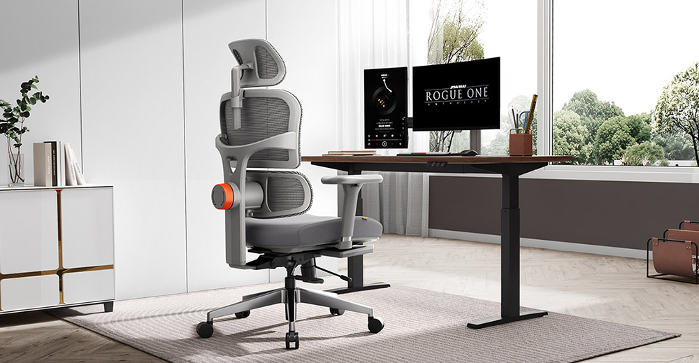 NEWTRAL NT002 Ergonomic Office Chair, 2D Headrest, 4D Armrest, 96&deg;-136&deg; Adjustable Recline Angle, Adjustable Seat Depth & Height, Retractable Leg Rest