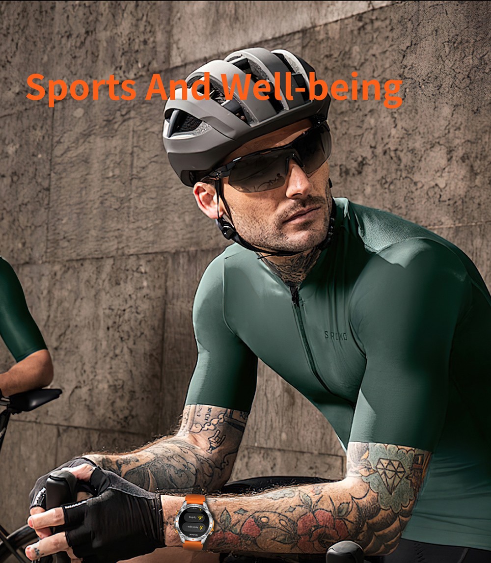 SENBONO G100 Smartwatch, DIY Video Watch Dial, 5ATM Waterproof, Health Monitoring, Bluetooth Calling, GPS Positioning, 100+ Sport Modes - Silver Brown