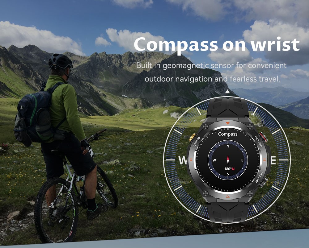 SENBONO KC82 Smartwatch, Health Monitoring, Bluetooth Calling, 100+ Sports Modes, AI Voice Assistant, Built-in GPS, 1ATM Waterproof - Golden Dial