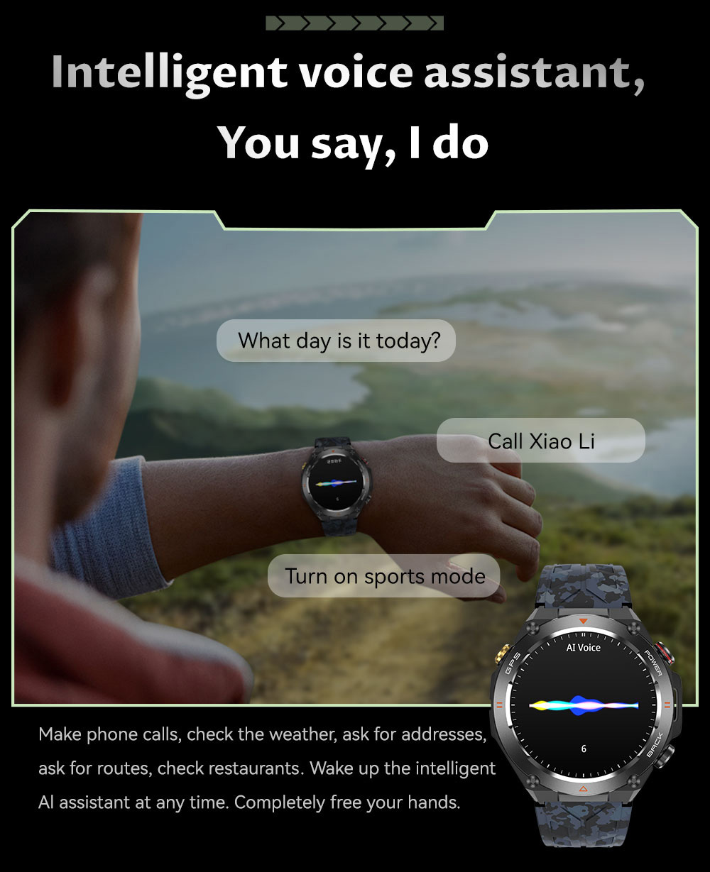 SENBONO KC82 Smartwatch, Health Monitoring, Bluetooth Calling, 100+ Sports Modes, AI Voice Assistant, Built-in GPS, 1ATM Waterproof - Golden Dial