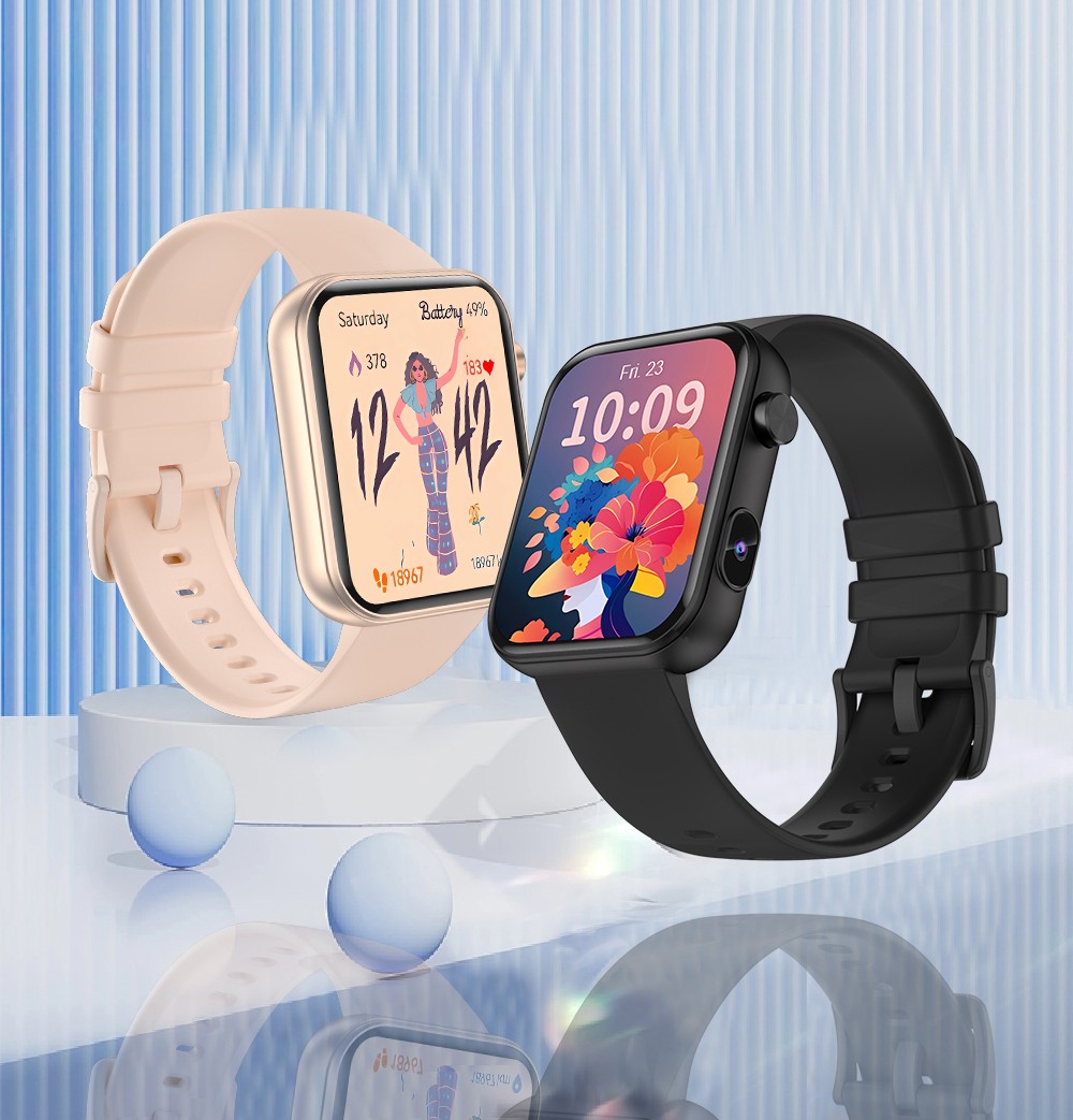 SENBONO P51 Smartwatch, 1.91 inch Screen, Bluetooth Calling, Health Monitoring, Photo & Video Taking - Black