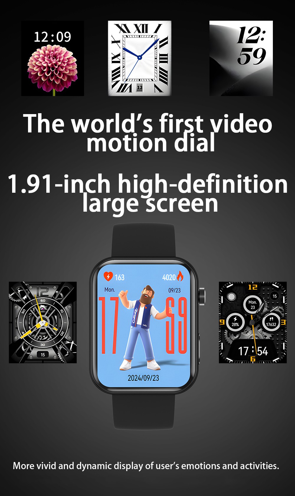 SENBONO P51 Smartwatch, 1.91 inch Screen, Bluetooth Calling, Health Monitoring, Photo & Video Taking - Golden