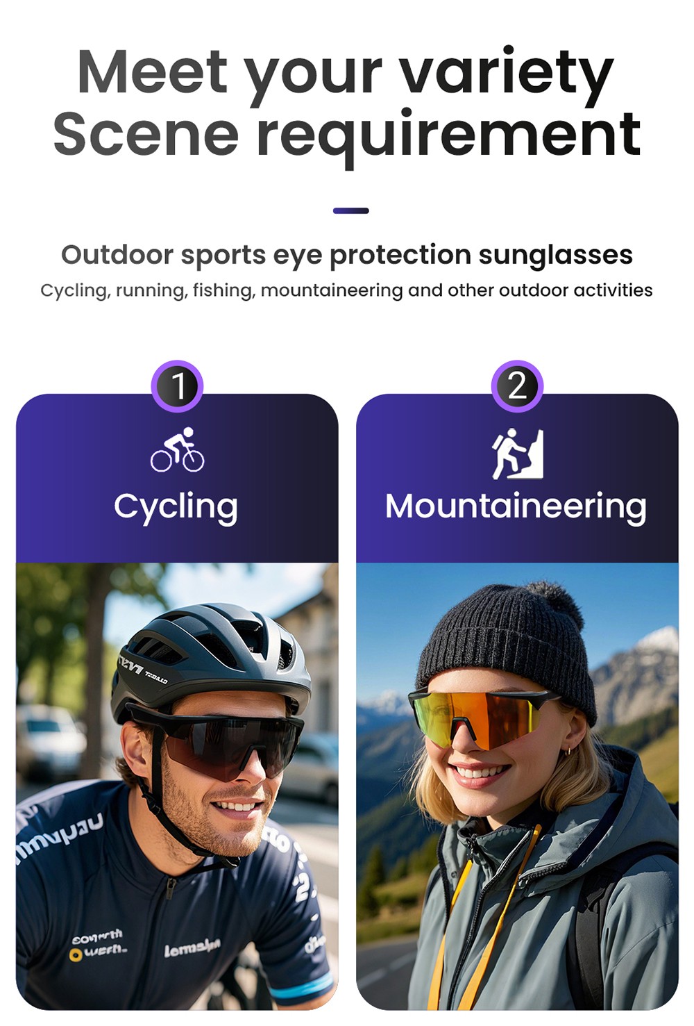 SENBONO QYpro 2 Intelligent Bluetooth Cycling Sunglasses, 6 Hours Battery Life, Al Intelligent Voice Assistant - White Grey