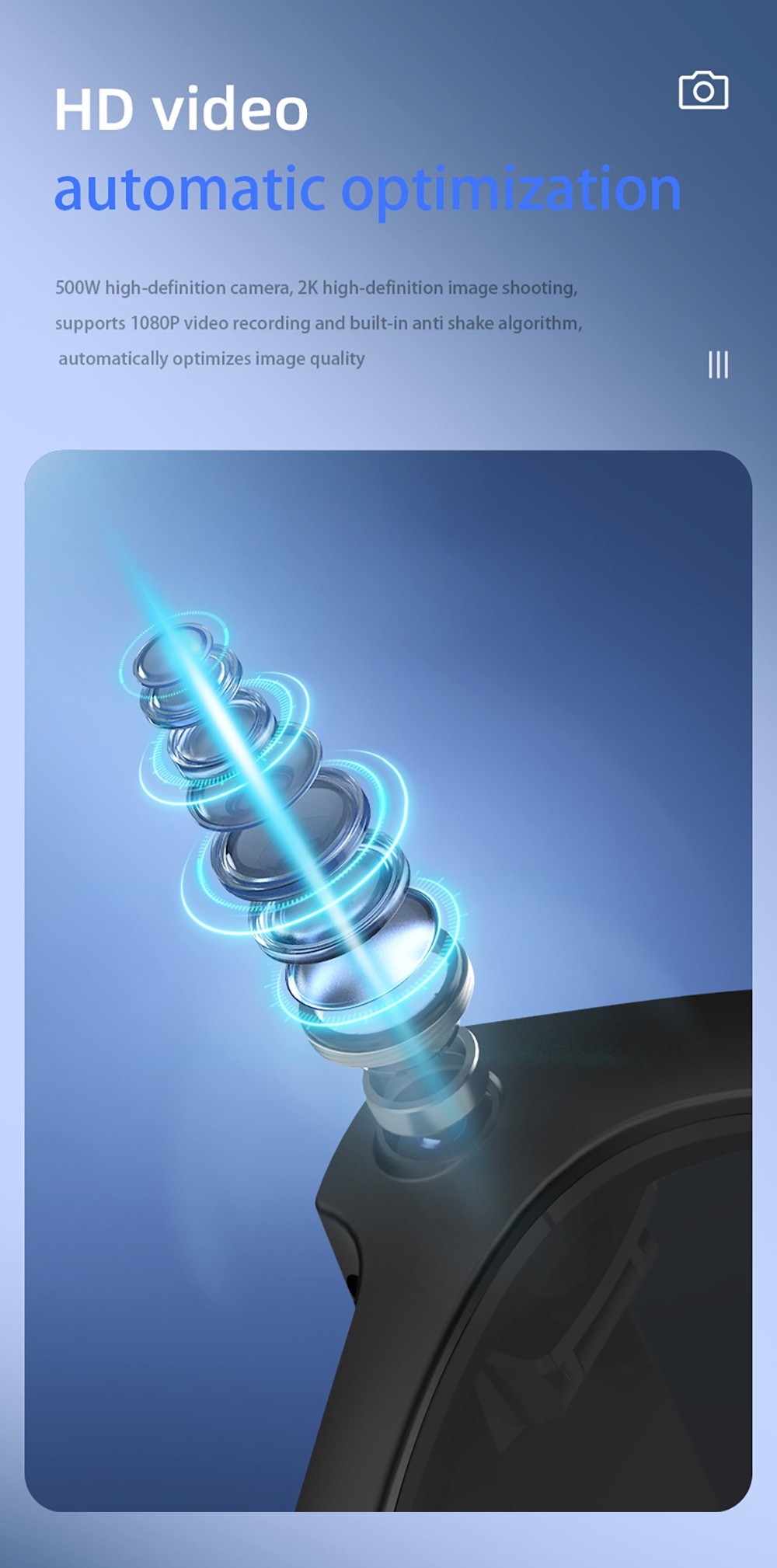 SENBONO V03 Smart Glasses, Al Assistant, HD Image Shooting, ENC Intelligent Noise Reduction Calling